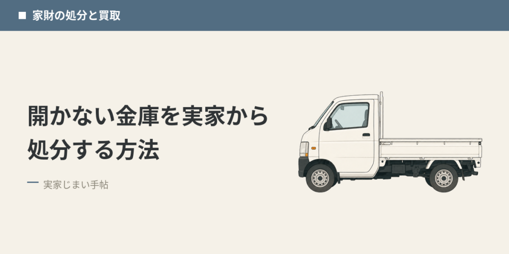 開かない金庫を実家から処分する方法