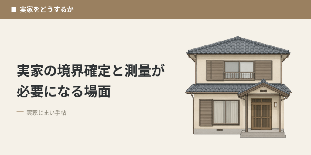 実家の境界確定と測量が必要になる場面
