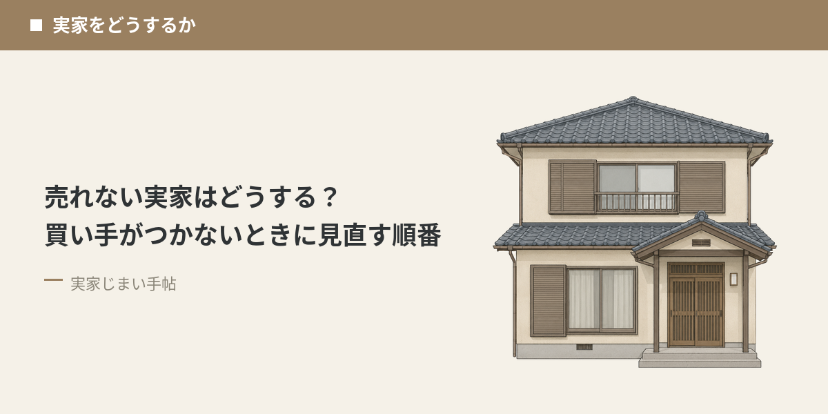 売れない実家はどうする？買い手がつかないときに見直す順番